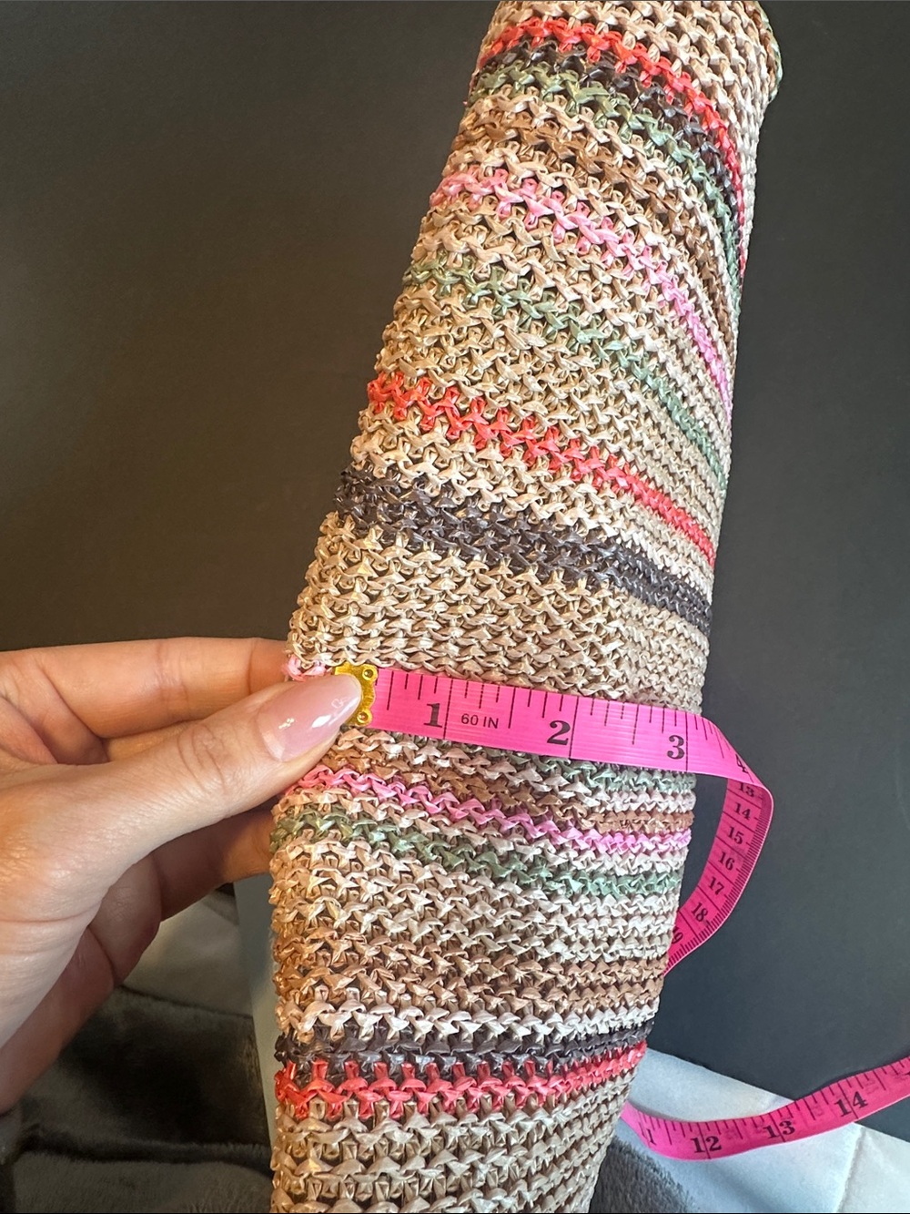 Antonio Melani Fay Straw Clutch Bag Striped Vachetta Multi Color S25AM32189 NEW - Picture 11 of 11